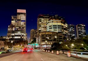 West Palm Beach Florida downtown skyline at night — Wise House Pest Control