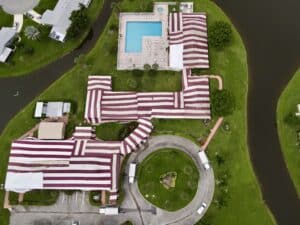 Termite tent fumigation in South Florida homes covered with fumigation tents during treatment